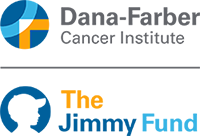 Logos of Dana-Farber Cancer Institute and The Jimmy Fund, featuring stylized graphics and text for each organization.